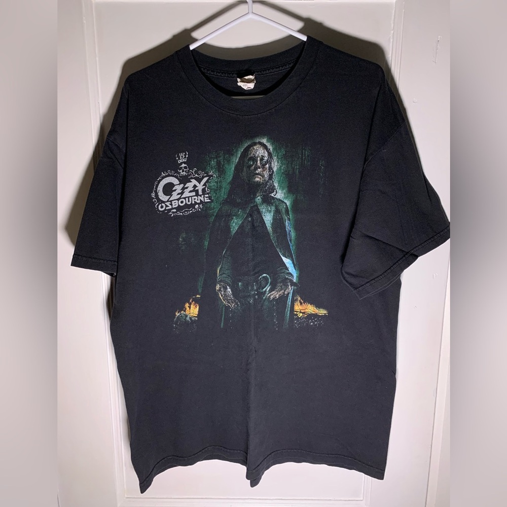 Vintage ozzy osbourne black rain album cover shirt